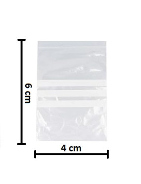 Saco ZIP 4x6cm - Emb. c/...