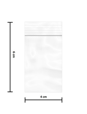 Saco ZIP 4x6cm - Emb. c/...