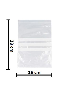 Saco ZIP com Barra 16x23cm...